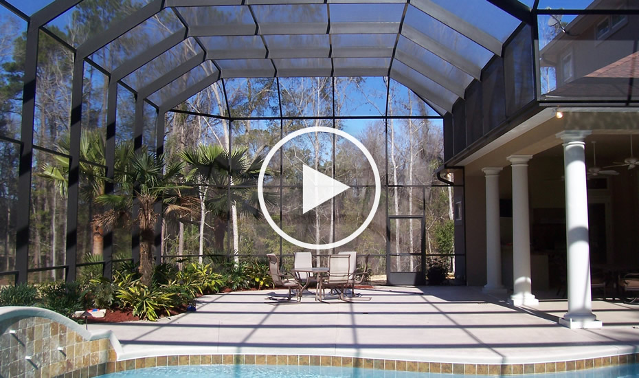 Hybrid Screen Roof Pool Enclosure Gallery